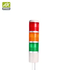 Luz de advertencia Torre de señal LED de 3 niveles de 50mm DC6V/24V/220V siempre fuente de luz con luz verde ámbar roja reemplazar el