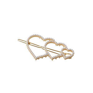 HOVANCI Accessoires de <span class=keywords><strong>cheveux</strong></span> élégants pour femmes, pinces à <span class=keywords><strong>cheveux</strong></span> géométriques rondes et triangulaires avec perles, barrettes à perles baroques pour mariage - Product Image 6