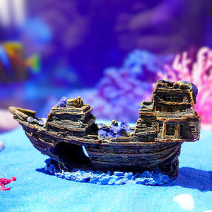 Fabriek Hot-Selling Vintage <span class=keywords><strong>Aquarium</strong></span> Accessoire Piratenschip Vissersboot Puin Simulatie Voor Landschapsarchitectuur Voor <span class=keywords><strong>Aquarium</strong></span> Schuilplaats - Product Image 5