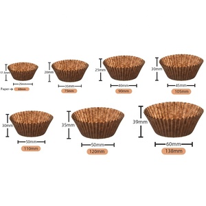 Khay giấy nướng bánh cupcake mini sô cô la màu nâu trắng 6cm, chống dính, 9cm, 11cm, khuôn giấy gói bánh - Product Image 3