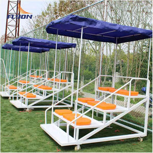 2024 nouveaux sièges d'abri d'équipe de banc de remplacement de joueurs de <span class=keywords><strong>football</strong></span> de stade de <span class=keywords><strong>football</strong></span> portatif en aluminium - Product Image 4