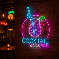 Lettres lumineuses néon personnalisées en acrylique, imprimées UV, étanches, pour extérieur, montées au mur, logo néon personnalisé pour bière