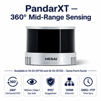 Sensor Lidar XT32 HESAI XT16 de 16 Canales / 32 Canales 360 °   Sensor Lidar Giratorio de Rango Medio, Alta Precisión, Rango Mínimo de Cero