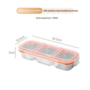 Boîte à lunch hermétique en acier inoxydable 304 avec grille, anti-mélange de saveurs, pour étudiants et employés de bureau, portable - Product Image 5