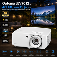 Projecteur laser Optoma JEV9012 4K UHD 4500 lumens pour cinéma privé avec prise en charge complète 3D et projection longue portée intelligente