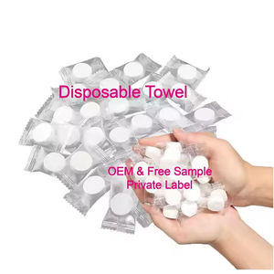 Usine Mini Portable Biodégradable Jetable Tissé Coton Magic Hôtel Coin Tissu Visage Serviette Comprimée - Product Image 3