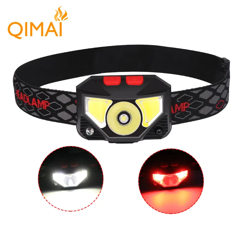 Mini Cob LED Headlamp USB 6 Modes Waterproof Head Light Body Motion Sensor Head LED Torch Light For Night Fishing Camping