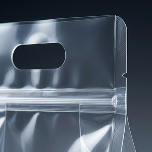 Sacchetti in Plastica Trasparente PE per Alimenti con Fondo Quadrato, Chiusura a Zip e Spessore di 4 Mil per Confezionamento di Chips di Platano - Product Image 3