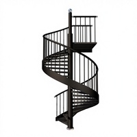 Escalier en colimaçon extérieur Yusituo, structure en acier sur mesure, escalier d'évacuation en fer pour balcon de maison