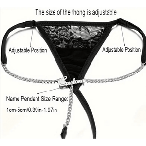 최신 디자인 사용자 정의 초기 편지 허리 사슬 여성 섹시한 쿠바 체인 끈 팬티 DIY 스테인레스 스틸 사용자 정의 이름 허리 배꼽 체인 - Product Image 5