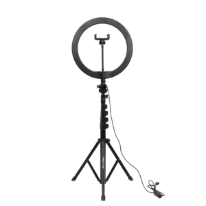 11-дюймовая светодиодная кольцевая лампа с штативом и держателем для телефона, регулируемая цветовая температура (3200-6500K), CRI 85+, 800 лм для прямых трансляций - Product Image 2