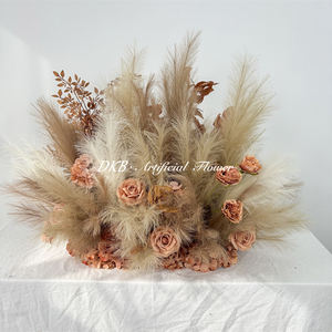 Decoración Floral Artificial Más Popular del 2025, Rosas y Pampas al por Mayor para Decoración de Mesa de Boda - Product Image 4