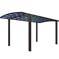 Tente auvent pour voiture en polycarbonate et aluminium – Abri de voiture en aluminium, auvent de garage, carport en aluminium