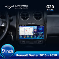 Écran IPS HD 1280x720 LINKNEW, processeur 8 cœurs, navigation GPS Android avec DSP pour Renault Duster 2015-2018, montage sur tableau de bord