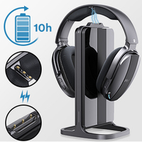 Casque audio sans fil 2,4 GHz RF 30 m pour TV, avec écouteurs stéréo supra-auriculaires, haut-parleurs dynamiques, LED et batterie rechargeable – Vente en gros