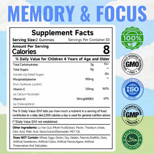 Suplemento de Fosfatidilserina con Vitaminas C y D3, Gomitas de Apoyo Inmunológico para Niños y Adolescentes - Product Image 2