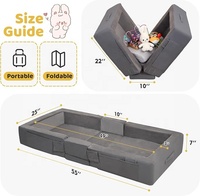 Canapé-lit d'angle moderne pliable pour enfants, idéal pour le voyage, le camping en extérieur et la salle de séjour