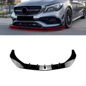 Kits de carrocería de coche a precio de fábrica de alta calidad, divisor de labios de parachoques delantero para Mercedes Benz CLA clase C117 X117 Facelit AMG-line, precio de fábrica, 1 unidad