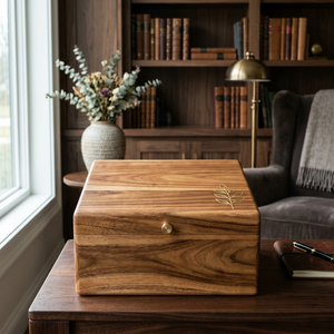 Caja <span class=keywords><strong>de</strong></span> <span class=keywords><strong>Recuerdos</strong></span> <span class=keywords><strong>de</strong></span> Madera Decorativa Grande para Fotos y Objetos Preciados - Cofre del Tesoro Hecho a Mano con Cierre Magnético - Product Image 4