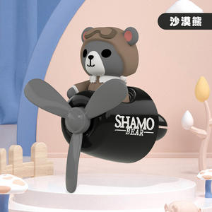 Rafraîchisseur d'air pour voiture Monkey Pilot Vent Diffuseur de parfum Rotating Propeller Air Outlet Fragrance Cute Cartoon Decor <span class=keywords><strong>Auto</strong></span> Accessories - Product Image 3