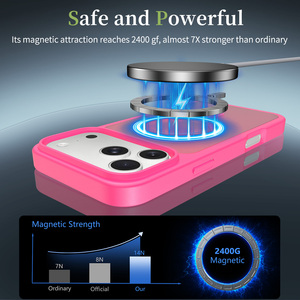 <span class=keywords><strong>Funda</strong></span> Magnética con Carga Inalámbrica para <span class=keywords><strong>iPhone</strong></span> 18 17 Pro Max, Color Rojo Rosa, Protectora, Antigolpes, Fundas para <span class=keywords><strong>iPhone</strong></span> 16 15 14 - Product Image 2