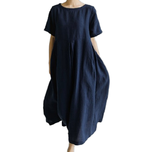 Boutique Wholesale 2025 Summer New Fashionable Solid Breathable Nonwoven Floor-Length A-Line Loose Neck Casual <b>Spaghetti</b> Dress - Product Image 1