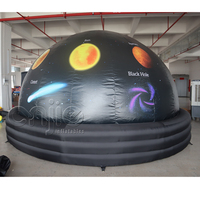 Dôme planétarium gonflable portable géant de 6 m, grand dôme igloo noir