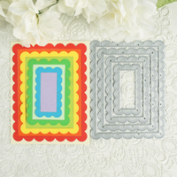 AAGU 4 pz/set metallo taglio Die Scrapbook in rilievo Album decorazione carta invito pizzo rettangolo Scrapbook Craft taglio muore