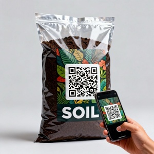 Sac de mélange de terreau de tourbe fabriqué à partir de film biodégradable et incluant un code QR pour un guide de manipulation complet - Product Image 4
