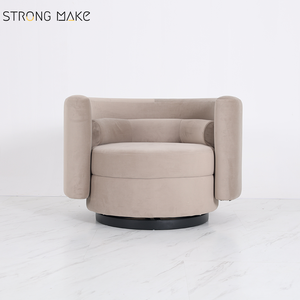 Fauteuil pivotant à bras en forme de tonneau pour la maison, vente en gros du fabricant, fauteuil relaxant moderne pour la maison, fauteuil pivotant de luxe pour le salon - Product Image 3