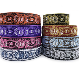 Nhà Máy Trực Tiếp 100% Polyester <span class=keywords><strong>Jacquard</strong></span> Vải Đầy Màu Sắc Phong Cách Dân Tộc Tinh Tế Mô Hình Twill Dệt 5 Cm Chiều Rộng - Product Image 1