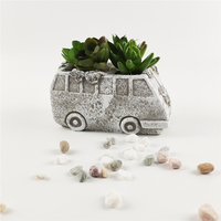 Hot Amazing Car Shape Designs Artificielle Balcon Ciment Fleur avec Pot pour Jardin ou Hôtels