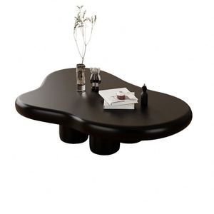 Table basse en bois pour salon rond carré décor livres nuage multifonction boule verre blanc diamant <span class=keywords><strong>miroir</strong></span> or petit - Product Image 2