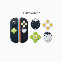 Kit de protection Fraise : Capuchons antidérapants en silicone pour joysticks Switch 2 et protections de manettes pour NS 2 Lite Oled
