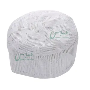 Mode C021 Foldable White Hajj Cap Muslim Prayer Caps For Men