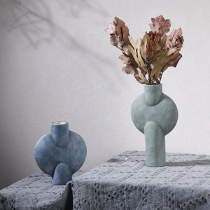 Vaso in ceramica retrò decorazione per la casa ornamenti TV mobile libreria modello camera morbida decorazione fiori freschi secchi - Product Image 4