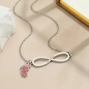 Wholesale Of New Products Personalized Infinity Laser Engraved Name Date Necklace Footprint Pendant