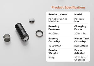 Máy pha cà phê <span class=keywords><strong>Espresso</strong></span> 9-20 bar mới của nhà sản xuất, máy pha cà phê thông minh mini di động - Product Image 4