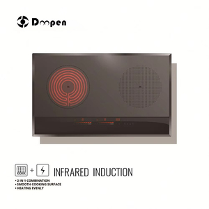 Cocina infrarroja de alta potencia de 3700W con 2 quemadores, sistema de inducción de puente medio + sistema de calentamiento, cocina eléctrica de 2 quemadores, 2 zonas de cocción - Product Image 6