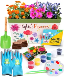 valentine's day gift ideas 2023 garden herb rack plant pot outdoor large garden kids craft kit Paint & Grow Flower Gardening Kit