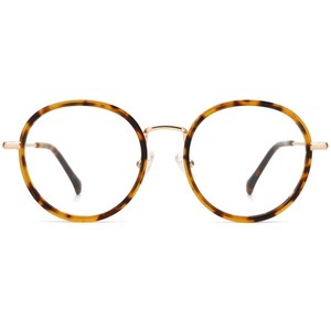 Classic Vintage <strong>Round</strong> Acetate Metal Optical <strong>Eyeglasses</strong> Blue Light Blocking Spectacles <strong>Frames</strong> for Men and Women - Product Image 1