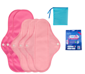 Vente en gros de 5 serviettes hygiéniques réutilisables serviettes menstruelles lavables super absorbantes confortables et respectueuses de la peau pour fille - Product Image 2
