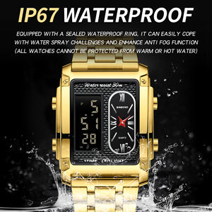 Montre électronique pour homme BINBOND, montre polyvalente en acier inoxydable, double mouvement, multifonctionnelle, 50 mm, montre-bracelet pour homme d'affaires - Product Image 6