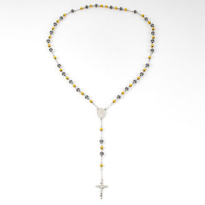 Collar de cuentas de moda chapado en oro PVD de 14K y 18K, de acero inoxidable 316L personalizado, joyería fina, collares, rosario de fe para mujer - Product Image 4