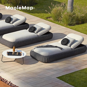 Lit de piscine plage chaise longue en <span class=keywords><strong>aluminium</strong></span> meubles de jardin corde tissée ensemble de salle à manger en plein air été lit <span class=keywords><strong>pliant</strong></span> <span class=keywords><strong>transat</strong></span> rotin <span class=keywords><strong>transat</strong></span> - Product Image 6