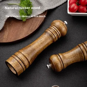 Molinillo manual; Molinillo de <span class=keywords><strong>pimienta</strong></span>; Madera de roble; <span class=keywords><strong>Pimienta</strong></span> de Sichuan; <span class=keywords><strong>Pimienta</strong></span> en polvo recién molida; Tarro para condimentos - Product Image 3