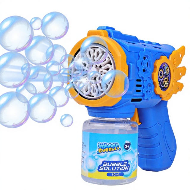 WANNA BUBBLES OEM ODM Wholesale Light Automatic PP Plastic Bubble Gun 100ml Solution Unisex Bubble Machine Outdoor Kids Toys