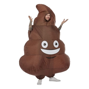 Costume de mascotte gonflable amusant pour <span class=keywords><strong>adultes</strong></span>, unisexe, motif émoticionnel de caca, pour Halloween, en terylène, taille et couleur personnalisables - Product Image 1
