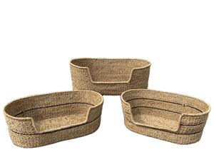 Hand gewebte Seegras Haustiere Bett körbe für Katzen Pet House Hunde bett Luxus Aufbewahrung boxen - Product Image 1