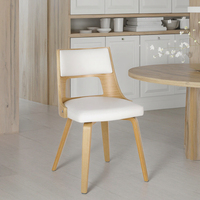 Fournisseur de la Chine Chaise de loisirs Chaise de salle à manger en cuir PU avec pieds en bois pour l'extérieur Chambre à coucher Hôtel Utilisation pour l'heure du café